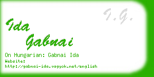 ida gabnai business card